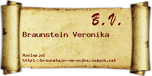 Braunstein Veronika névjegykártya